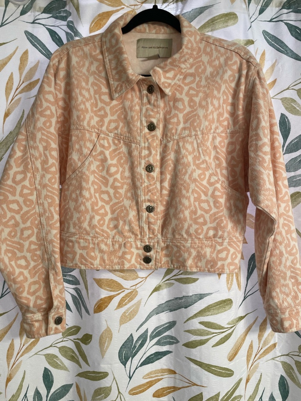Anthropologie Pilcro Cheetah Print Trucker Jacket Size XS
